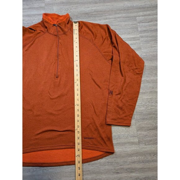 Vintage Patagonia Men's R.5 1/4 Zip Up Sweater - Rust Orange - Picture 10 of 11